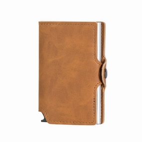 Todays Steal Flash Deal Today Eazicard Rfid Pu Leather Vintage Pattern Wallet | Brown/Silver