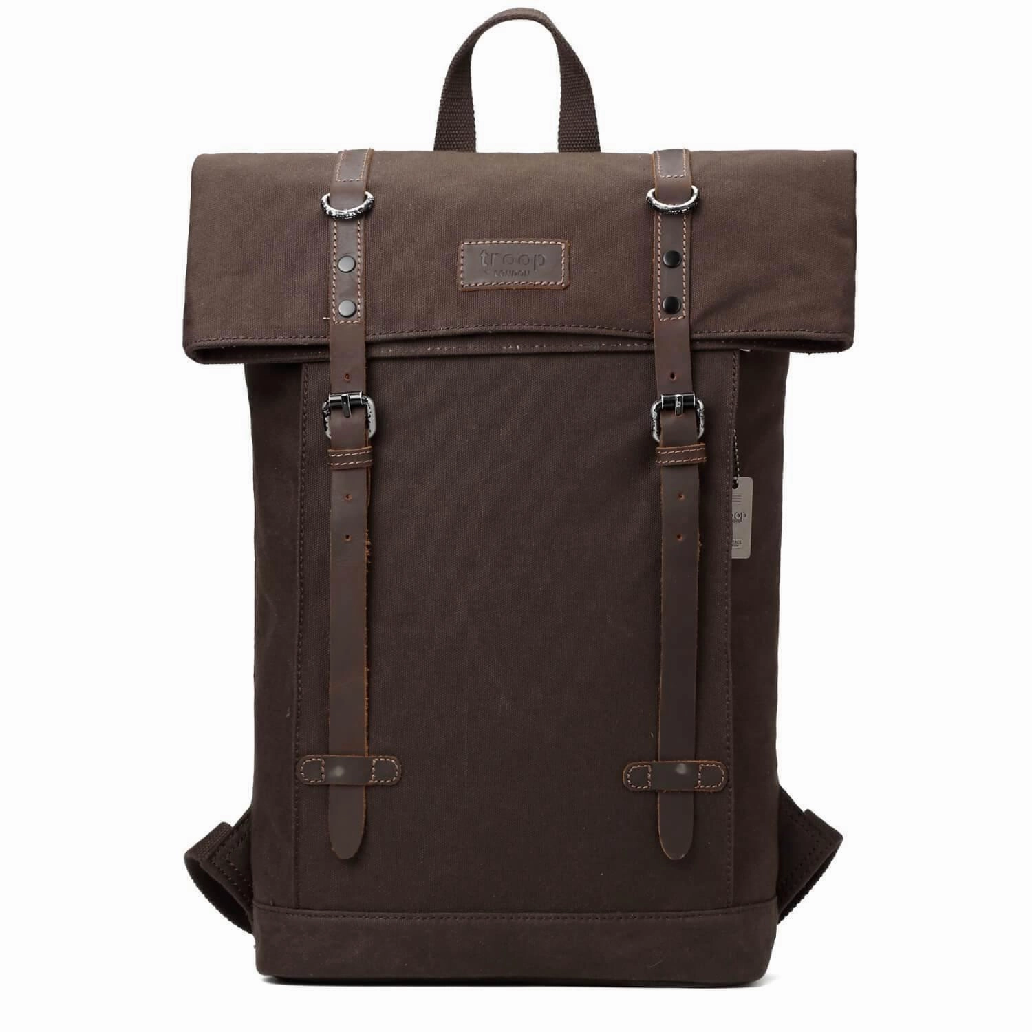 Big Hot Sale Todays Steal Troop London Heritage Canvas 15" Laptop Backpack With Foldable Top