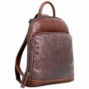Jack Georges Voyager Floral Small Backpack Brown Trending Hot Picks