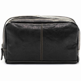 Jack Georges Voyager Leather Zip Toiletry Bag Black New Arrival Discount Hot Sale Today