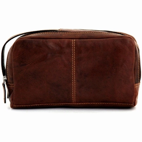 Jack Georges Voyager Leather Zip Toiletry Bag Brown Today Only Hot Pick Flash Offer Today