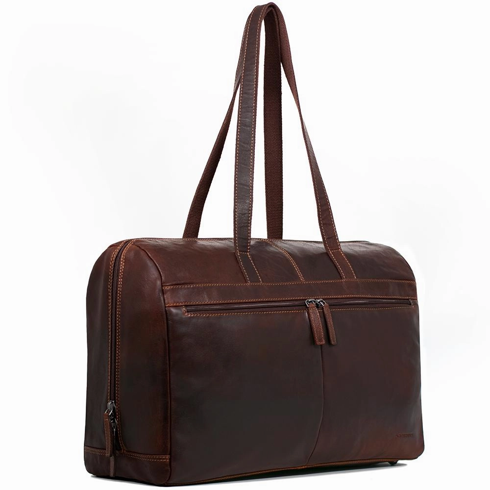 Jack Georges Voyager Uptown Leather Duffle Tote Bag Hot Item Clearance