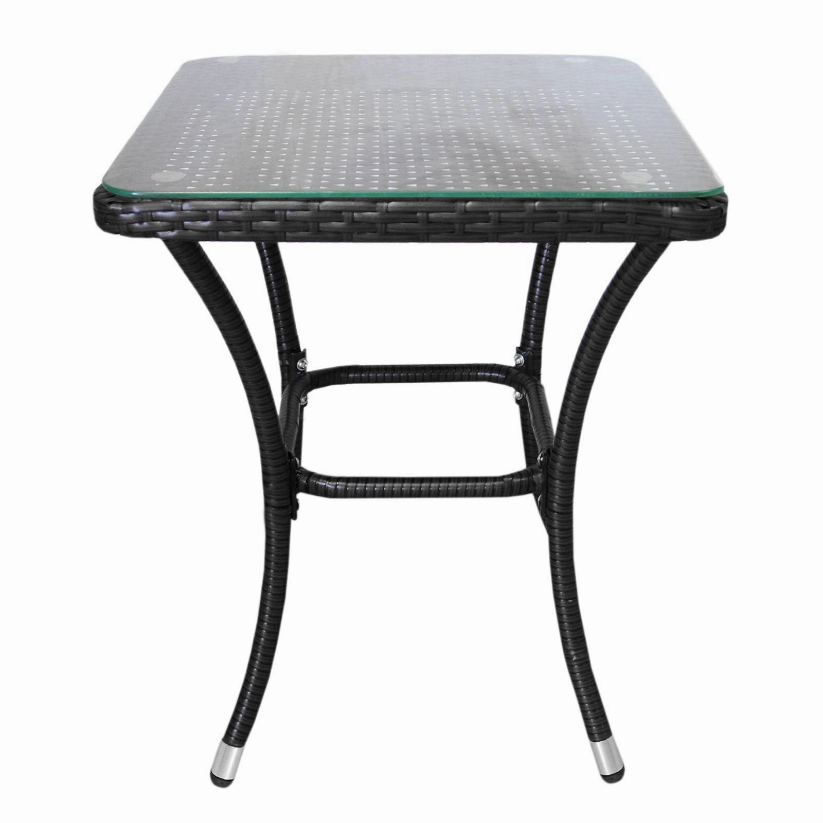 Jard Rattan Bistro Set Black