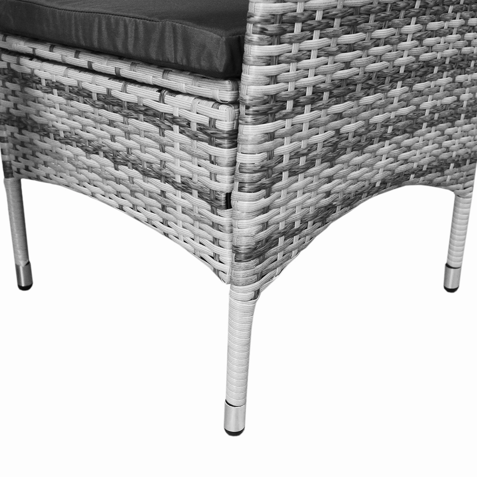 Jard Rattan Bistro Set Light Grey