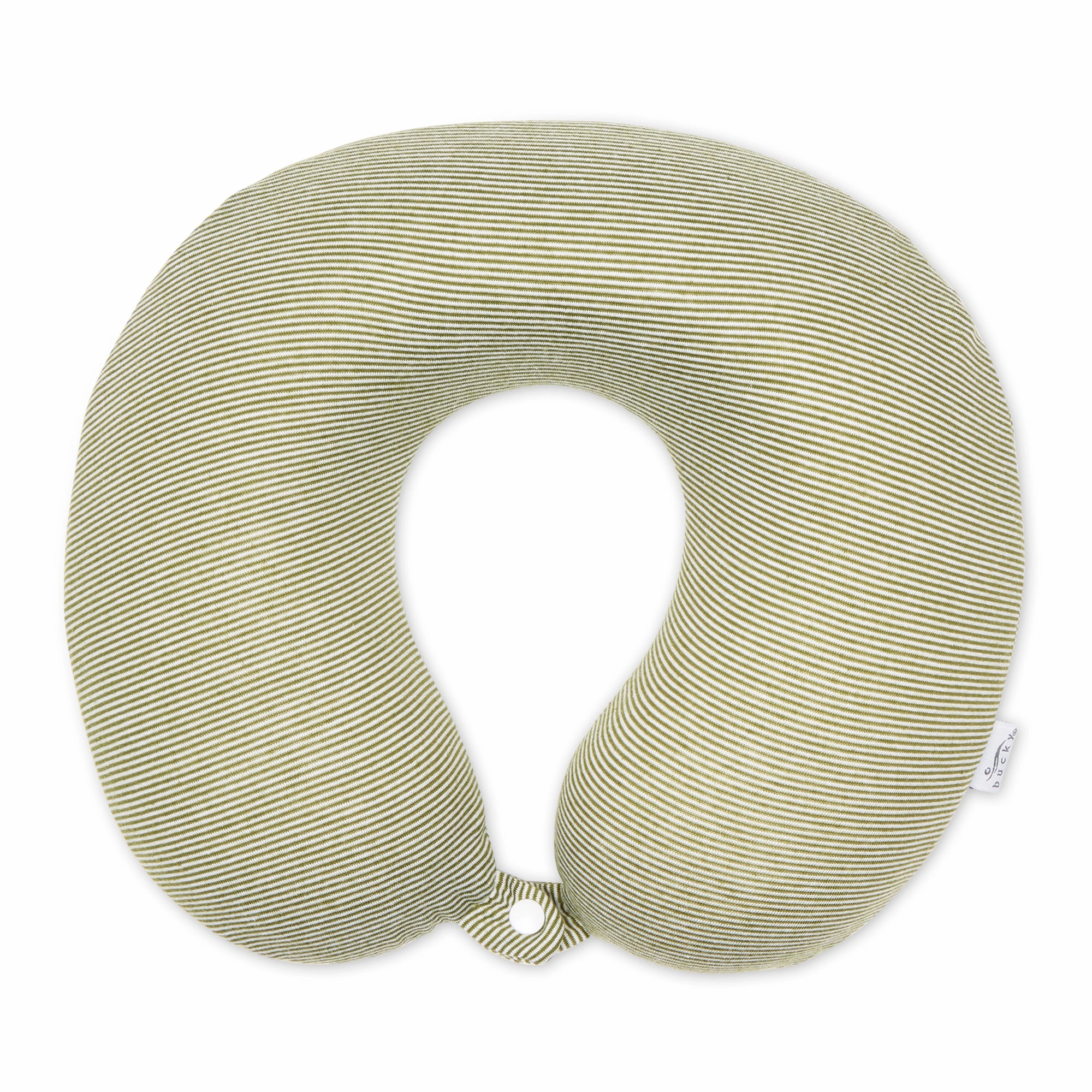 Jersey Stripe - Memory Foam Neck Pillow - Olive Stripe Flash Discount Today Shop Grab Offer