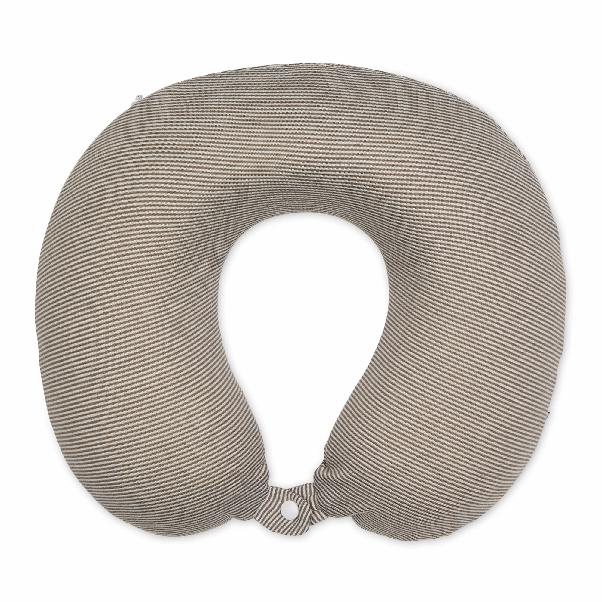 Biggest Savings Now Jersey Stripe - Memory Foam Neck Pillow - Taupe Stripe