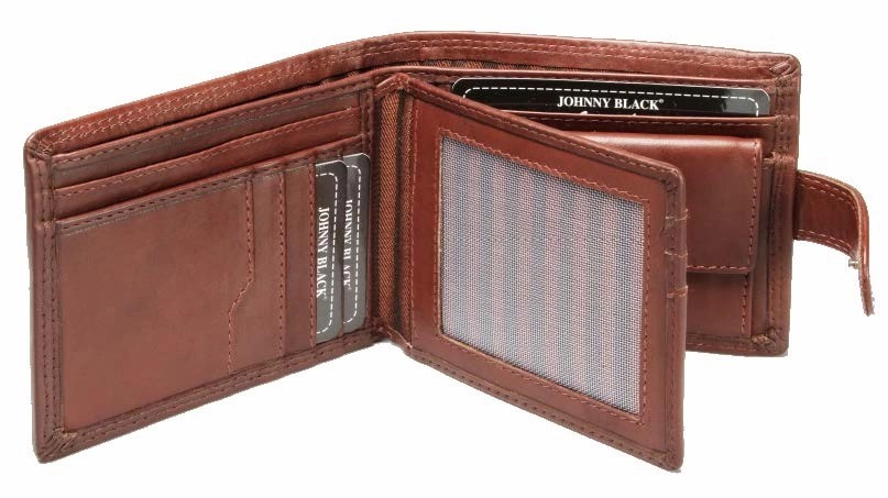 Johnny Black Bavaria 10Cc Bi-Fold Leather Wallet - Rfid | Brown Mega Discount Event Grab It Fast