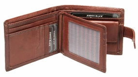 Johnny Black Bavaria 10Cc Bi-Fold Leather Wallet - Rfid | Brown Mega Discount Event Grab It Fast