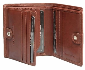 Johnny Black Bavaria 12Cc Stud Closure Leather Wallet - Rfid | Brown Deal of the Day Exclusive Online Offer