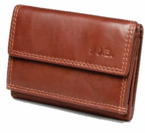 Daily Hot Deal Flash Sale Now Johnny Black Bavaria Mini Tri-Fold Leather Wallet - Rfid | Brown