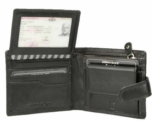 Johnny Black Chicago 9Cc Tab Closure Leather Wallet - Rfid | Black Dont Miss Todays Deal Limited Time Steal