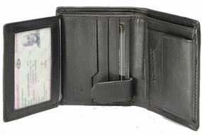 Johnny Black Chicago Mini 6Cc Leather Wallet - Rfid | Black Instant Discount Gift Ideas Galore