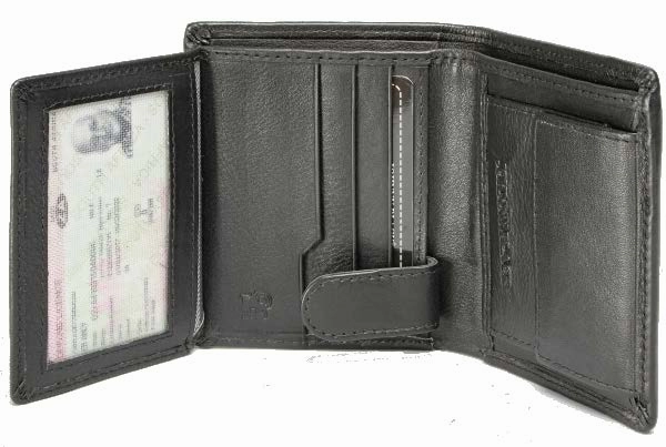 Johnny Black Chicago Mini 6Cc Leather Wallet - Rfid | Black Instant Discount Gift Ideas Galore