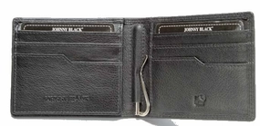 Shop Today Save Johnny Black Chicago Money Clip Leather Wallet - Rfid | Black