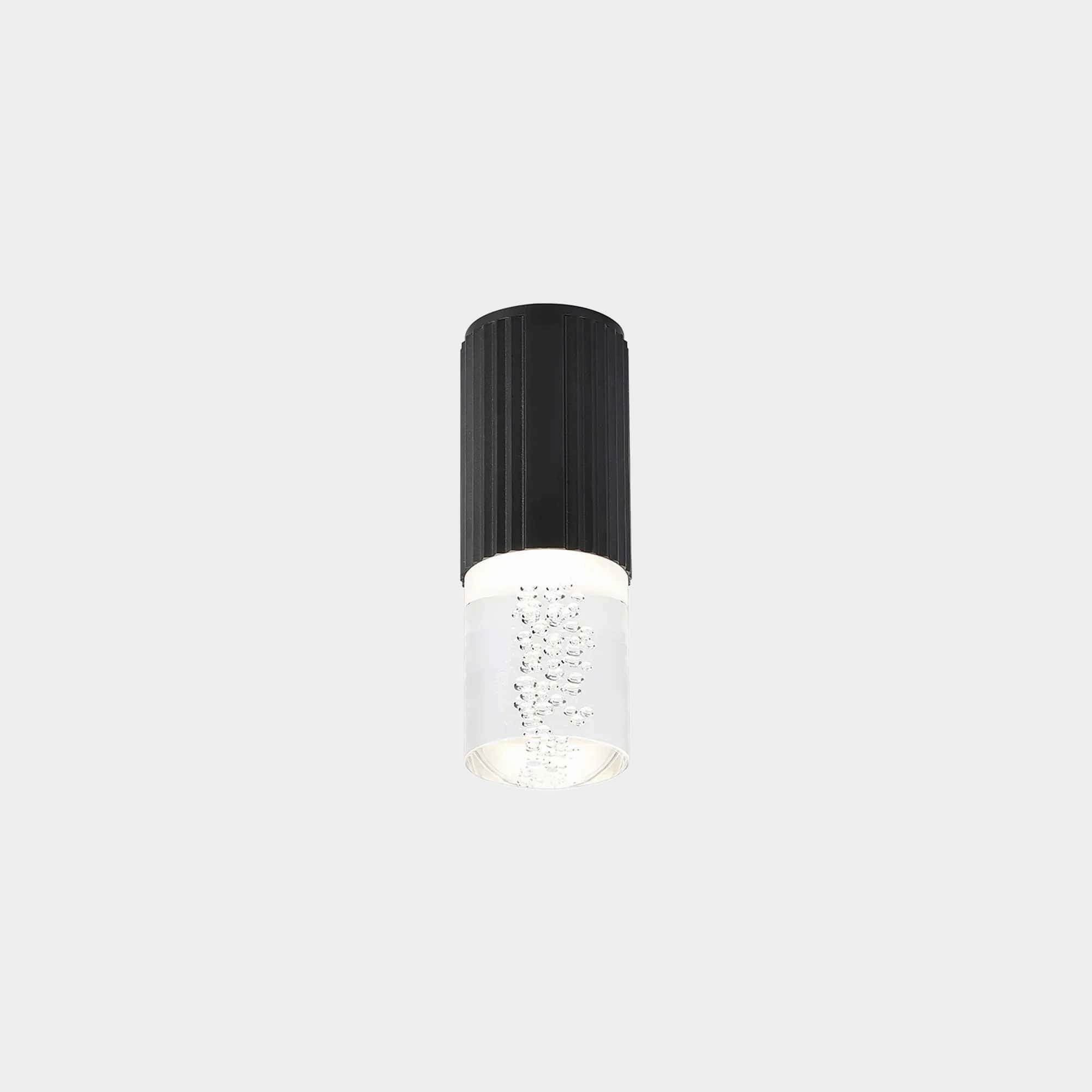 Jude - Black Flush Rib Bubble Ceiling LightWeatherproof outdoor lighting