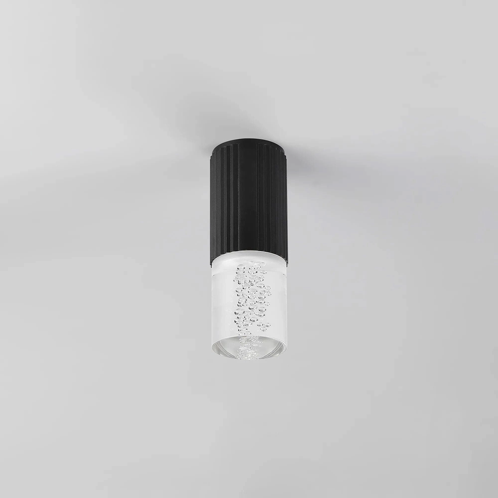 Jude - Black Flush Rib Bubble Ceiling Light