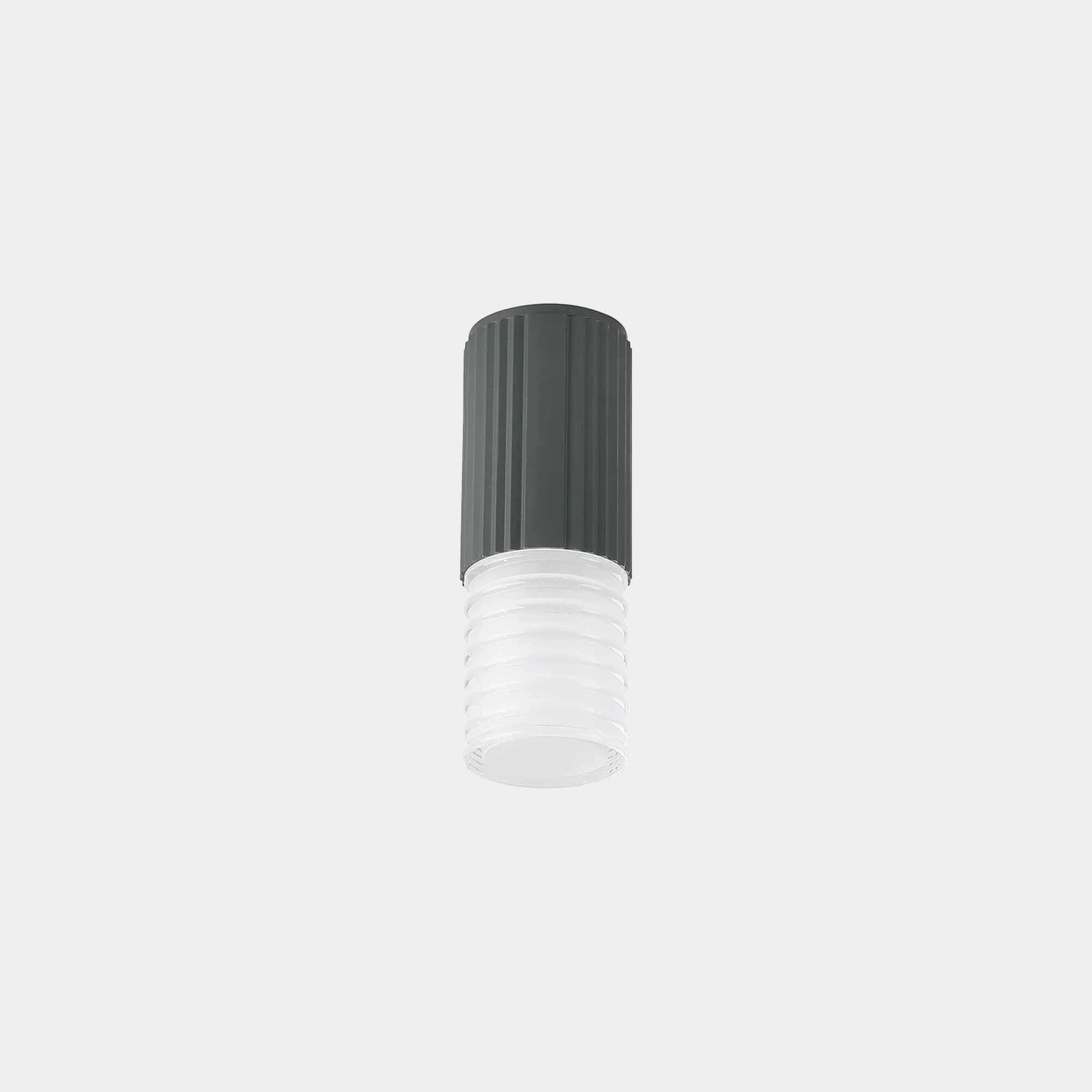 Jude - Grey Flush Rib Ceiling LightWeatherproof outdoor lighting