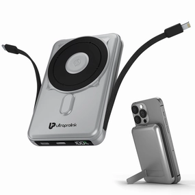 Exclusive Savings Event Juice-Up Mag 5 3-In-1 Wireless Magnetic Power Bank (10,000Mah) Um1126Gry