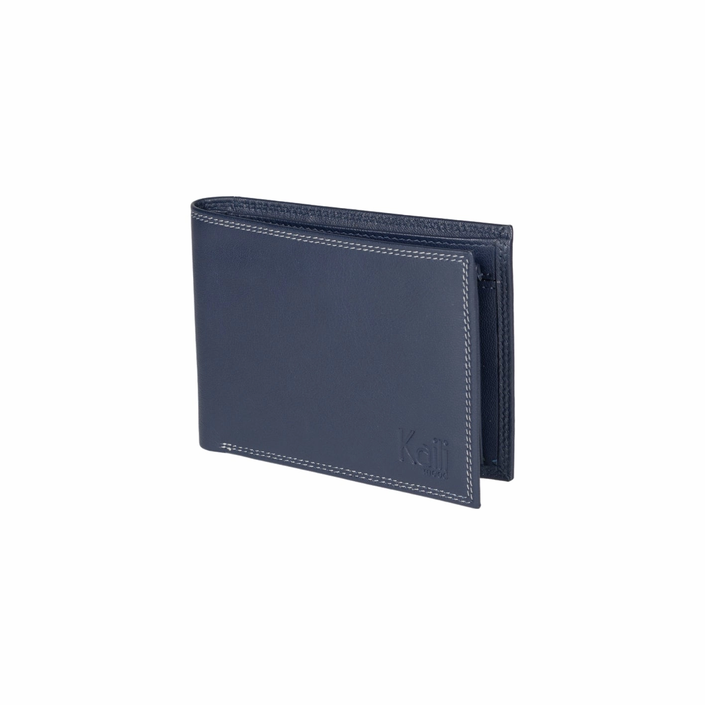 Kaili Mood Leather Men'S Bifold Wallet Blue MustHave Items Best Deal Online