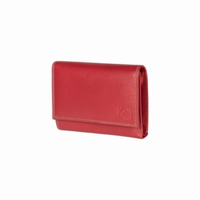 Kaili Mood Leather Women'S Wallet Trifold Red Clearance Sale GiftWorthy Sale
