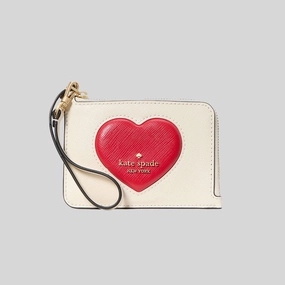 Kate Spade Madison Puffy Heart Small Card Holder Wristlet Meringue Multi Kk190 Mega Discount Event Dont Miss This Offer