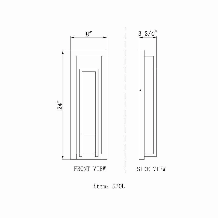 Keaton 1-Light 24" Outdoor Wall Light