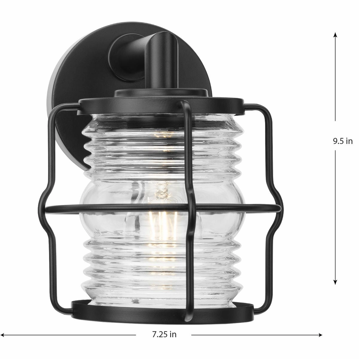 Keegan One Light Outdoor Wall Lantern Matte Black