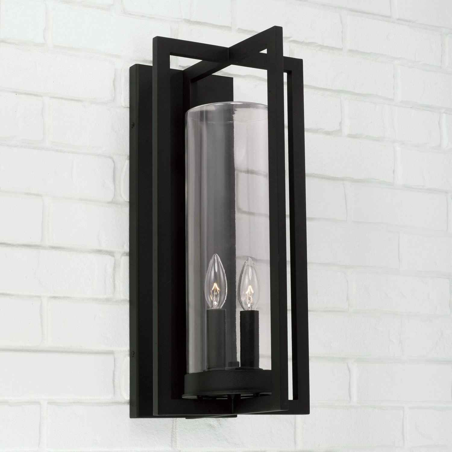 Kent Two Light Outdoor Wall Lantern Black