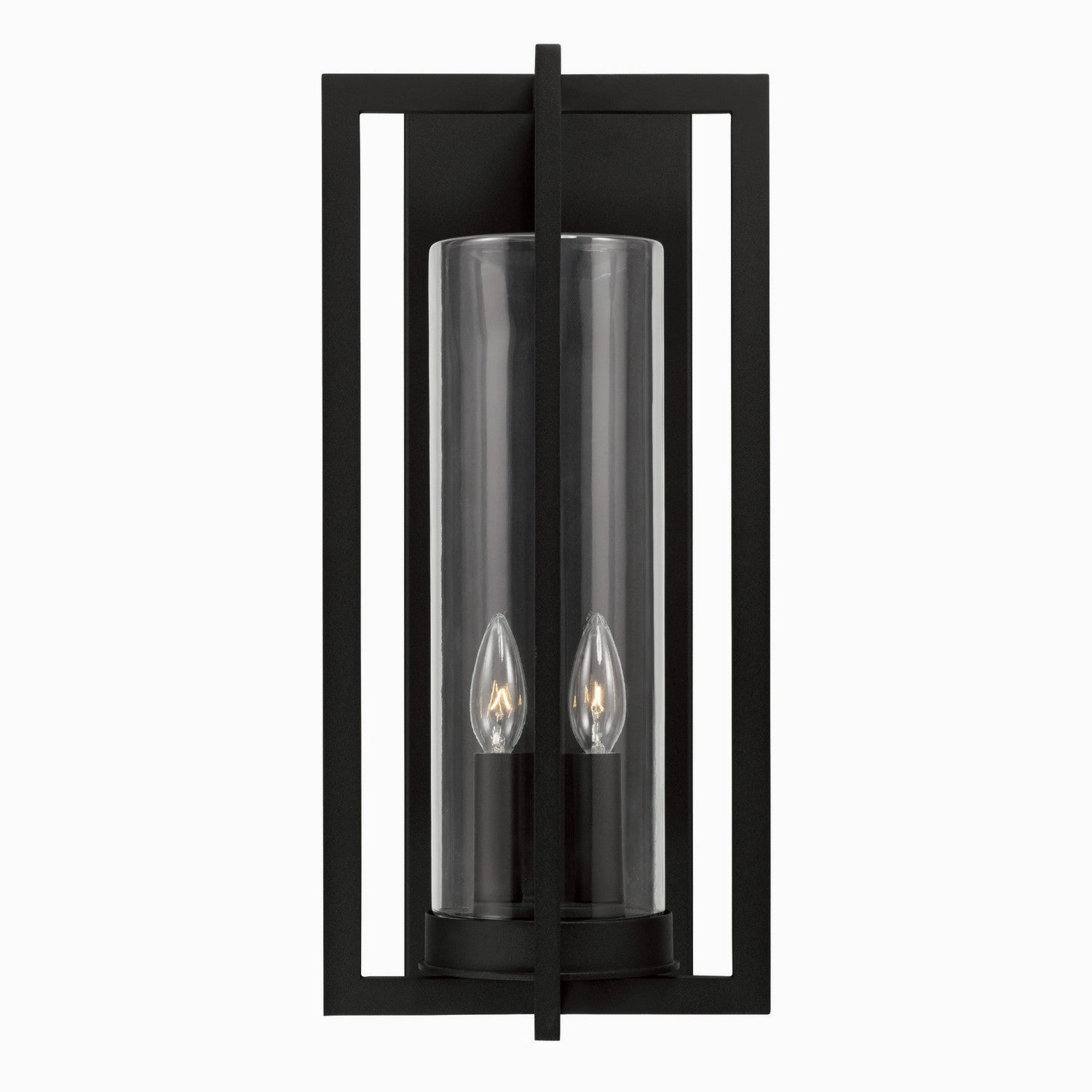 Kent Two Light Outdoor Wall Lantern Black