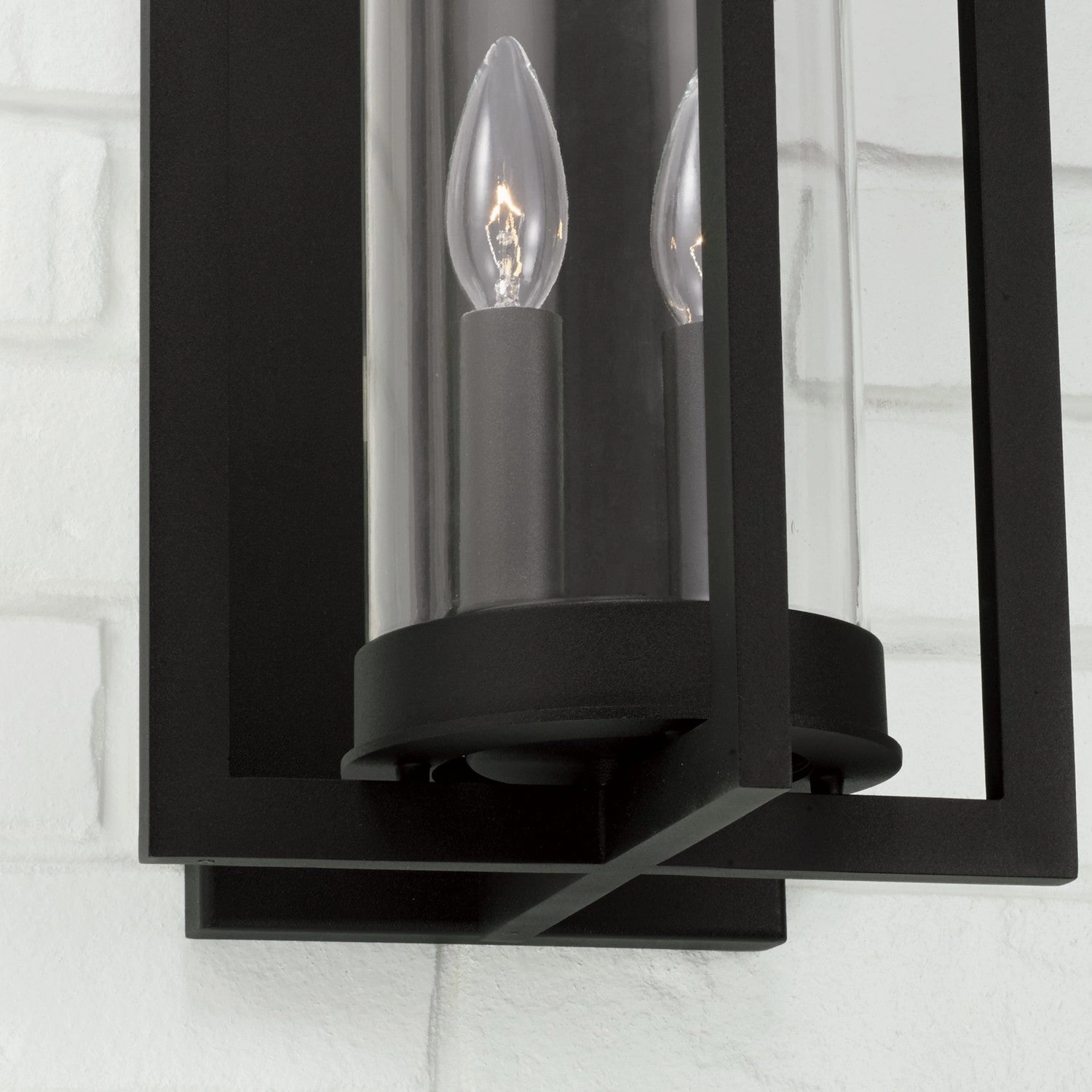 Kent Two Light Outdoor Wall Lantern Black