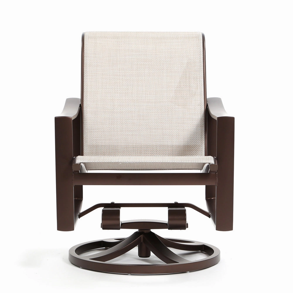 Kenzo Sling Low Back Swivel Rocker Dining Chair
