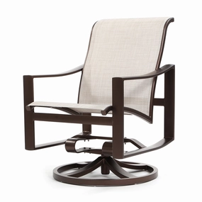 Kenzo Sling Low Back Swivel Rocker Dining Chairaluminum alloy outdoor sofa set