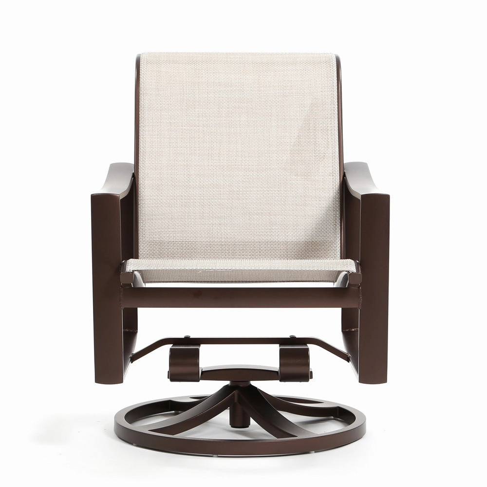 Kenzo Sling Low Back Swivel Rocker Dining Chair