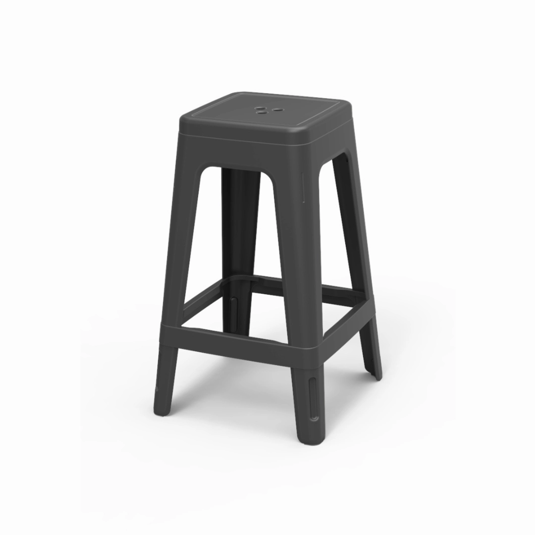 Keter Kos High Counter Bar Stool Graphiteoutdoor chair for garden and patio