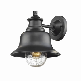 Kings Bay One Light Outdoor Wall Sconce Powder Coated BlackOutdoor wall sconces with motion sensor