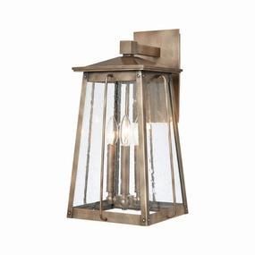Kirkdale Three Light Outdoor Wall Sconce Vintage BrassOutdoor wall sconces with motion sensor