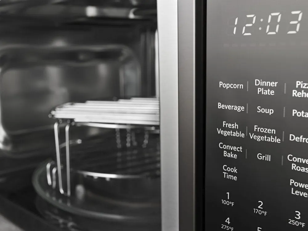 Kitchenaid KMCC5015GBS 21 3/4" Countertop Convection Microwave Oven With Printshield&#8482; Finish - 1000 Watt - Black Stainless Steel With Printshield&#8482; Finish