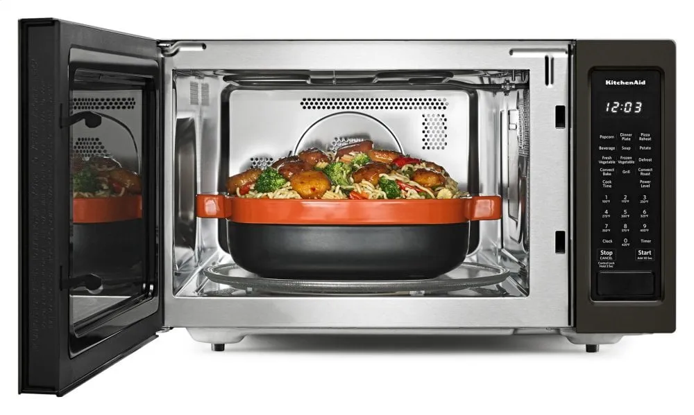 Kitchenaid KMCC5015GBS 21 3/4" Countertop Convection Microwave Oven With Printshield&#8482; Finish - 1000 Watt - Black Stainless Steel With Printshield&#8482; Finish