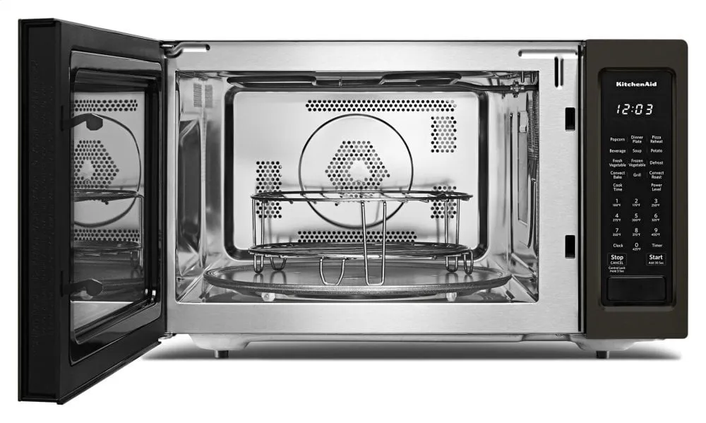 Kitchenaid KMCC5015GBS 21 3/4" Countertop Convection Microwave Oven With Printshield&#8482; Finish - 1000 Watt - Black Stainless Steel With Printshield&#8482; Finish