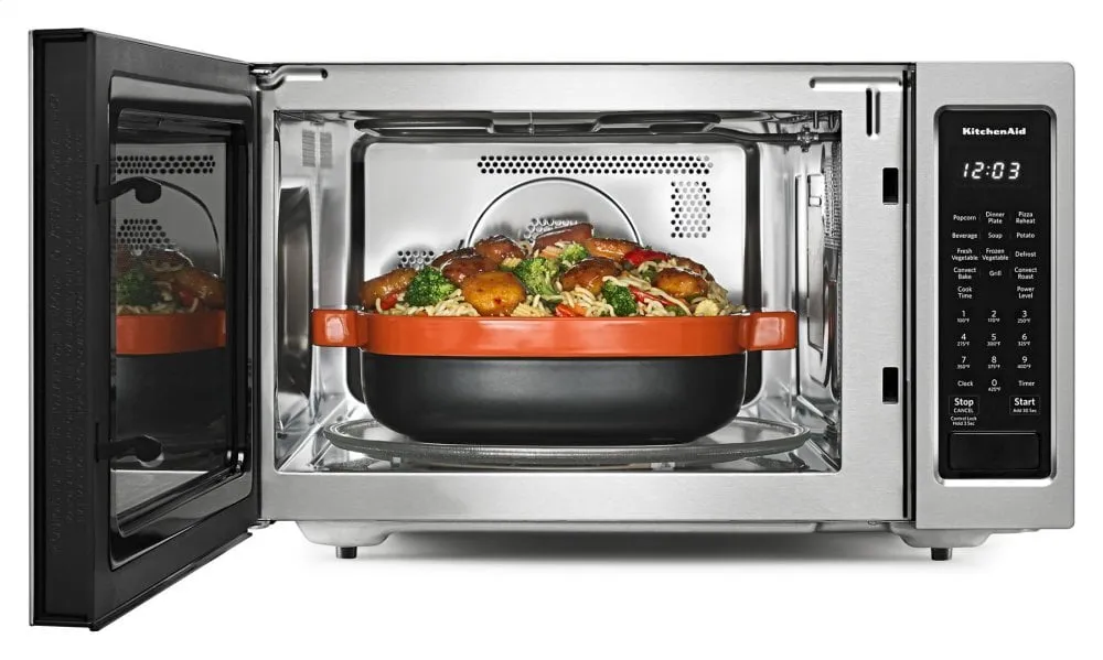 Kitchenaid KMCC5015GSS 21 3/4" Countertop Convection Microwave Oven - 1000 Watt - Stainless Steel