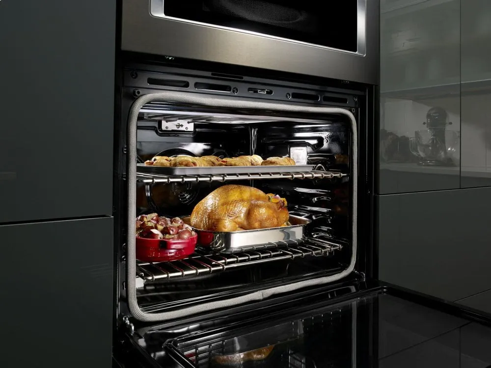 Kitchenaid KOCE500EBS 30" Combination Wall Oven With Even-Heat&#8482; True Convection (Lower Oven) - Black Stainless Steel With Printshield&#8482; Finish
