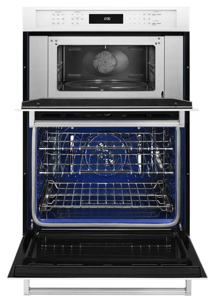 Kitchenaid KOCE500EWH 30" Combination Wall Oven With Even-Heat&#8482; True Convection (Lower Oven) - White