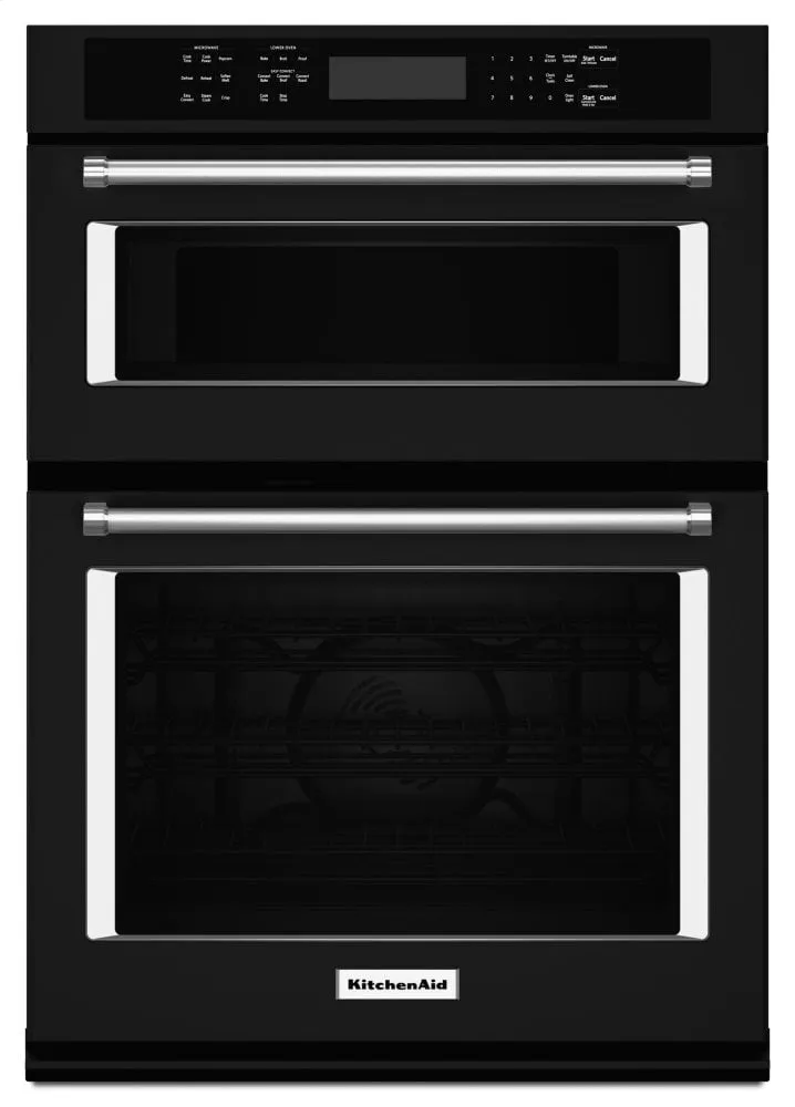Kitchenaid KOCE507EBL 27" Combination Wall Oven With Even-Heat&#8482; True Convection (Lower Oven) - Black