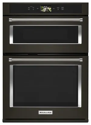 Kitchenaid KOCE900HBS Smart Oven  30" Combination Oven With Powered Attachments And Printshield&#8482; Finish - Black Stainless Steel With Printshield&#8482; Finish