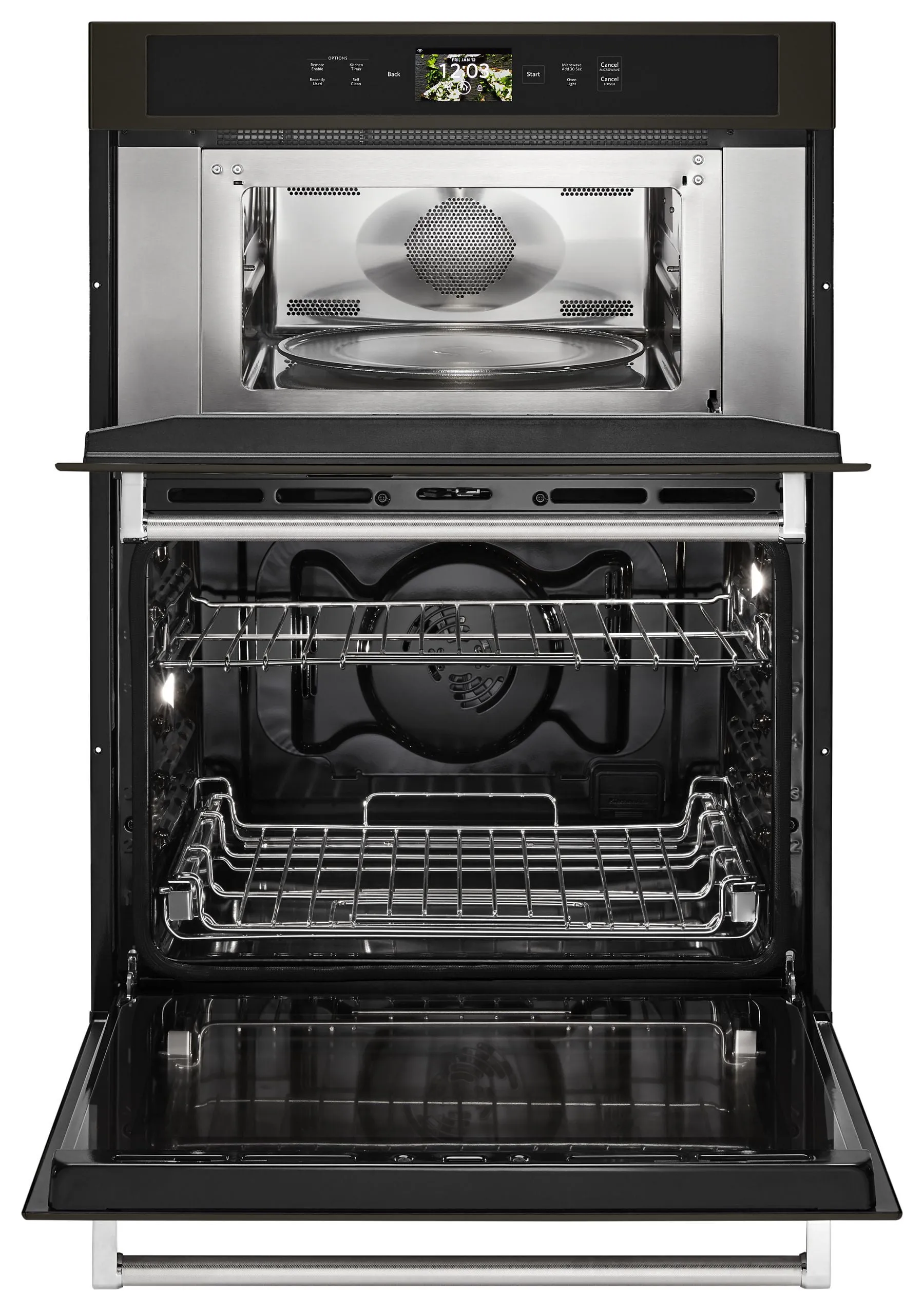 Kitchenaid KOCE900HBS Smart Oven  30" Combination Oven With Powered Attachments And Printshield&#8482; Finish - Black Stainless Steel With Printshield&#8482; Finish