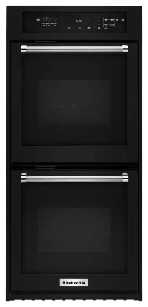 Kitchenaid KODC304EBL 24" Double Wall Oven With True Convection - Black
