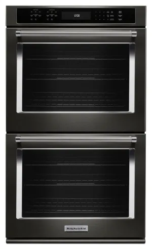 Kitchenaid KODE507EBS 27" Double Wall Oven With Even-Heat&#8482; True Convection - Black Stainless Steel With Printshield&#8482; Finish