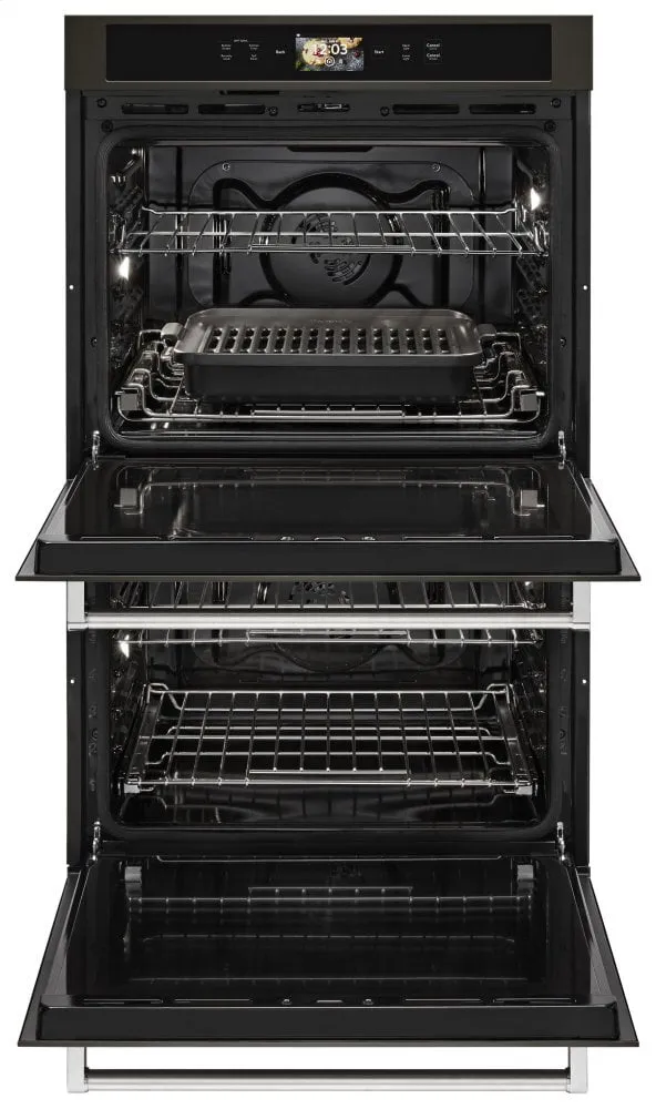 Kitchenaid KODE900HBS Smart Oven  30" Double Oven With Powered Attachments And Printshield&#8482; Finish - Black Stainless Steel With Printshield&#8482; Finish
