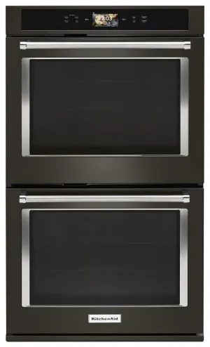 Kitchenaid KODE900HBS Smart Oven  30" Double Oven With Powered Attachments And Printshield&#8482; Finish - Black Stainless Steel With Printshield&#8482; Finish