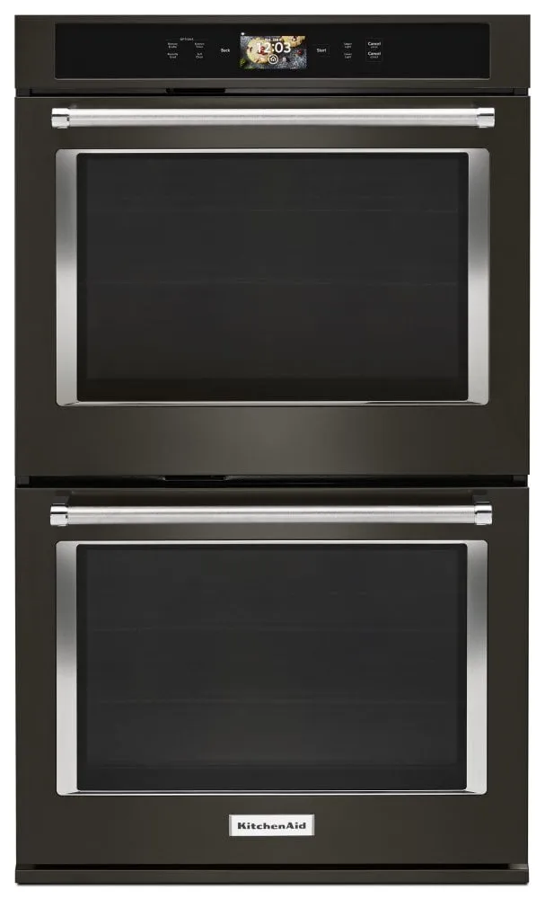 Kitchenaid KODE900HBS Smart Oven  30" Double Oven With Powered Attachments And Printshield&#8482; Finish - Black Stainless Steel With Printshield&#8482; Finish